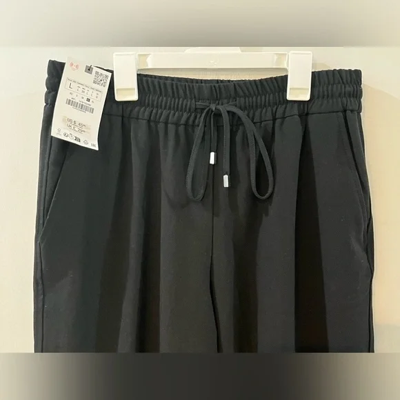 Zara Black Jogger Pants, A Step-up From Run Of The Mill Joggers. large, NWOT - Picture 4 of 8